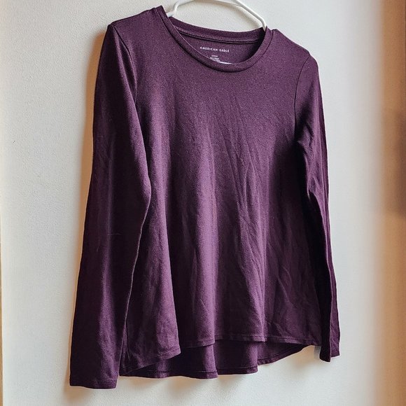 American Eagle Outfitters Deep Purple Long Sleeve Jersey Size Small - Picture 6 of 16